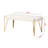 Abagael Coffee Table in White and Brushed Gold Finish, 17.89'' H X 43.39'' W X 22.97'' D