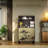 Bamboo pattern open multi-functional sideboard