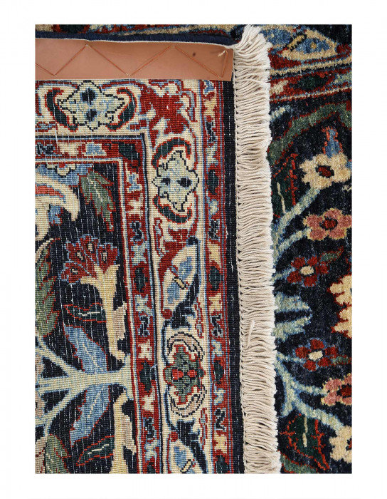 Tapis de couloir unique en laine 2 pi x 6 pi 6 po Ebbin Bleu marine, rouille, Malibu, beige