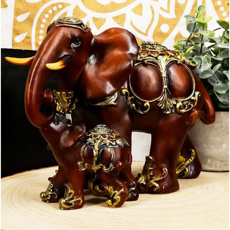 Figurine éléphant avec veau