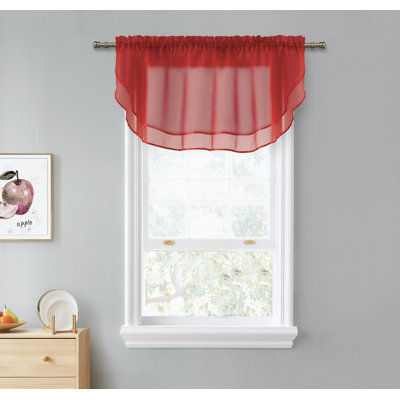 Infinity Solid Tiered Valance Curtain, 55" x 24"