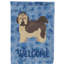Caniche en polyester à 2 côtés 40 x 28 po standard welcome drapeau maison-957492973