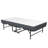 Industrial Metal Extra Long Folding Guest Bed 5 Inch Memory Foam Mattress 450lbs Portable Rollaway Design