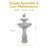 Arcade Polyresin 2-Tier Solar Fountain with Battery Backup - White-1743734698