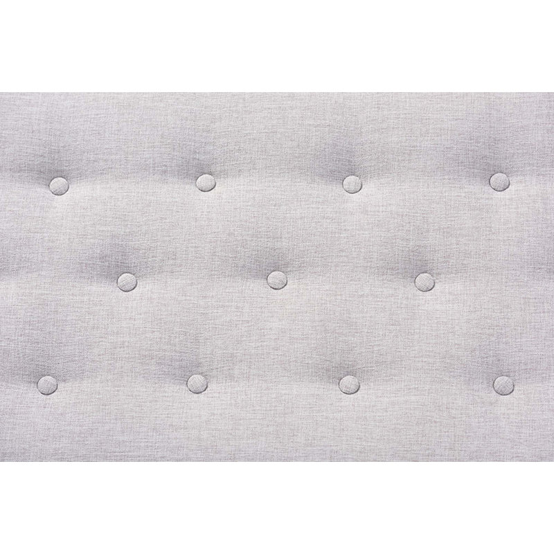 Polyester Upholstered Bench, Gray