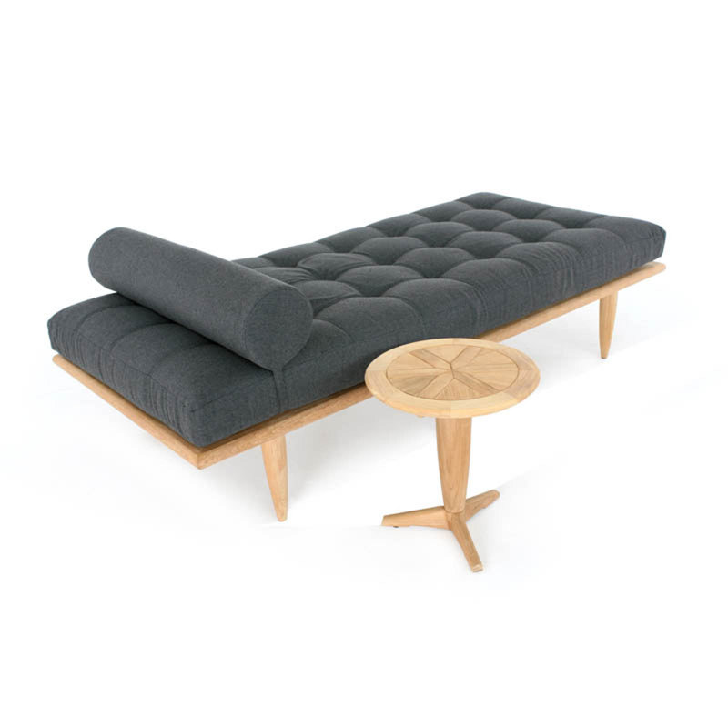 35.2'' Outdoor Chaise Lounge with Table