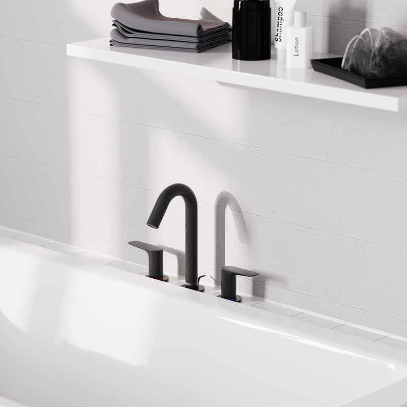 Logis Widespread Bathroom Faucet with Drain Assembly