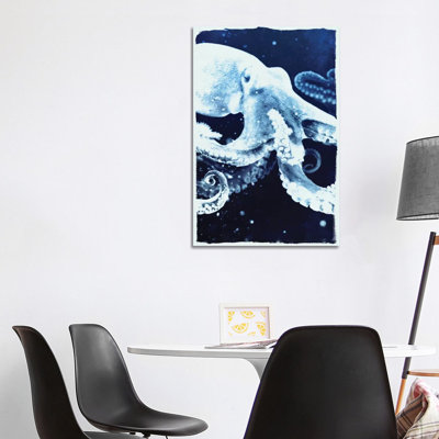 Indigo Octopus by 33 Broken Bones - Wrapped Canvas Gallery-Wrapped Canvas Giclée
