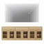 Armoire d'appoint moderne avec 6 portes en verre et tiroir, commode d'appoint multifonctionnelle avec grand rangement et tablette réglable-2052098390