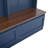 Farmhouse 4-In-1 Hall Tree With Wood Grain Bench And Storage Drawers, Blue-1315732260