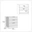 Commode H 27 po, commode 3 tiroirs, plateau, blanc-1342259569