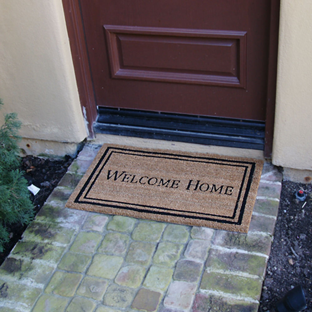 Bermang Welcome Home Non-Slip Outdoor Door Mat Red Barrel Studio® Mat 