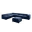 6 Modular Sectional With Storage, Modern Living Room, Blue Chenille, Ergonomic Support Soft 6, Area,-603629303