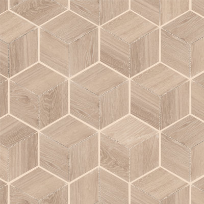 Carreau de mur et de plancher Emerson Wood 3D Cube Mosaic