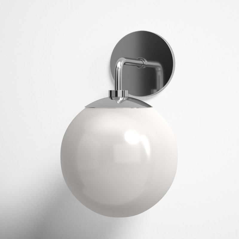 Luna Armed Sconce, Polished Nickel