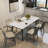 White rock plate rectangular dining table-2066555426