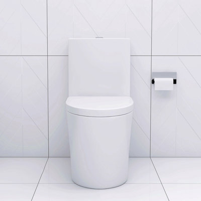 Elongated One Piece Toilet White