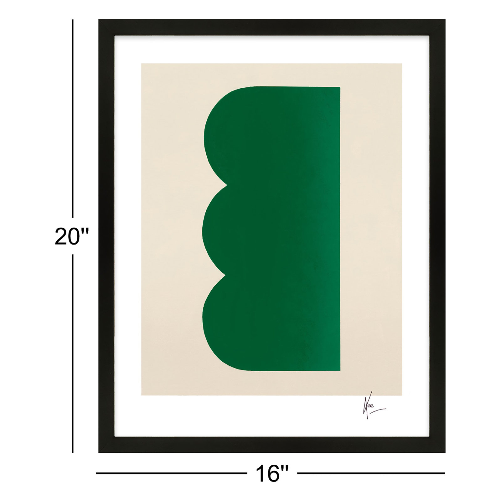 Keyhole 3 by Lee Lessem, Black Framed, 20" H x 16" W x 1.25" D