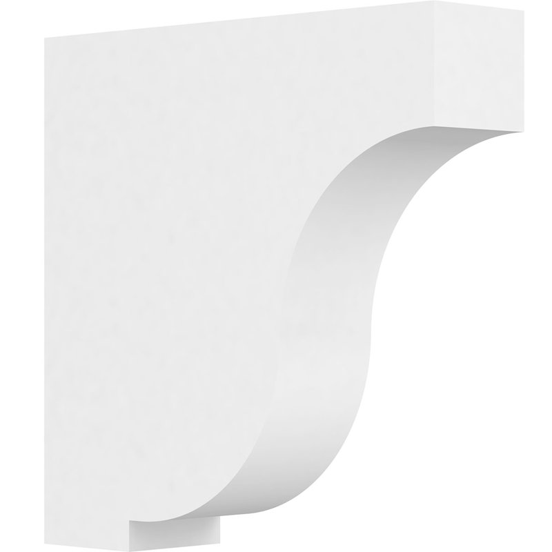 Standard Van Buren Architectural Grade PVC Bracket, 8" H x 2" W x 8" D