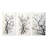 " Gray White Tree Graphite Whispers " 3 - Pieces-761688429-761688427