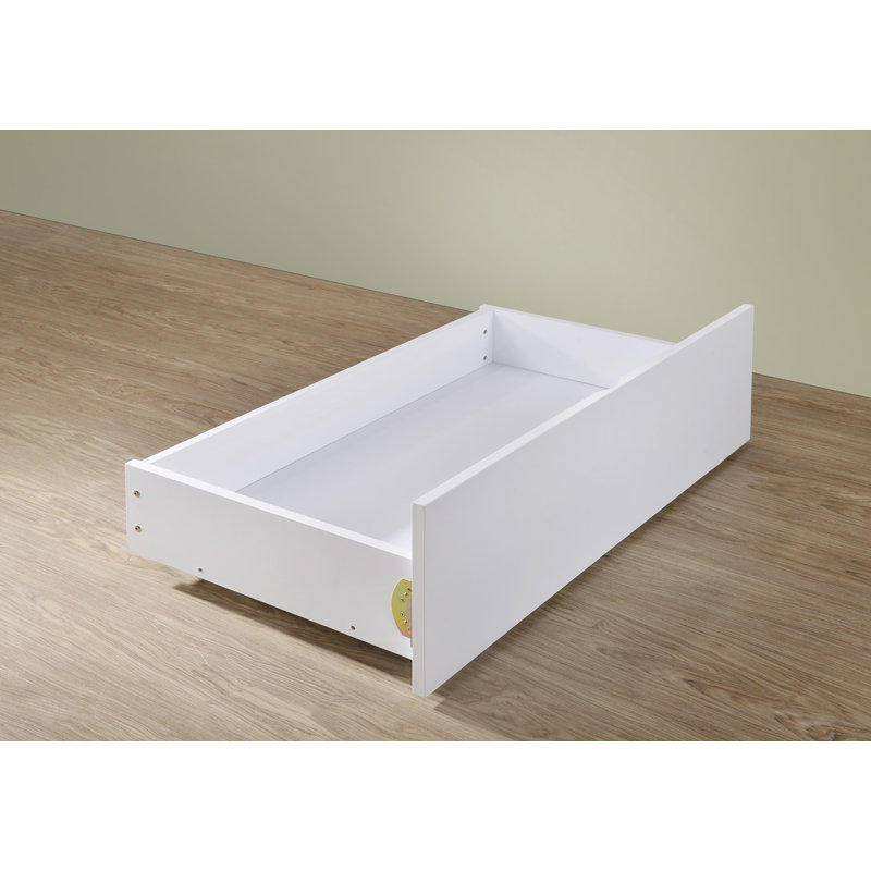 2 Drawer Triple Sleeper Bunk Bunk Bed, White (Bed Frame)