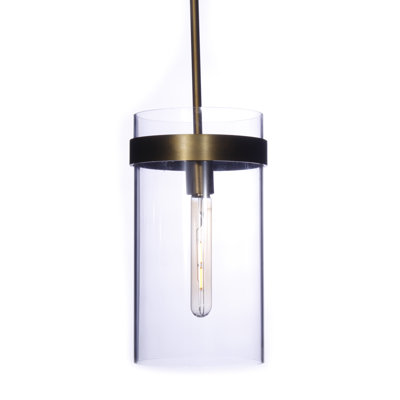 Luminaire suspendu à cylindre simple 1 lumières Neill