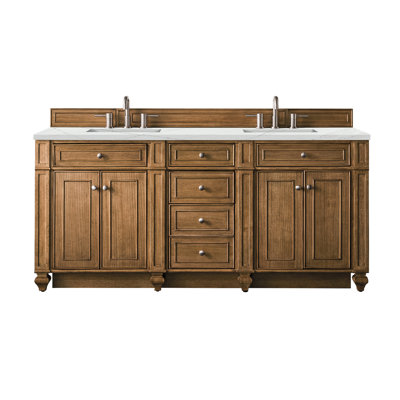 Bristol 72" Double Vanity W/FreePower Wireless Charger