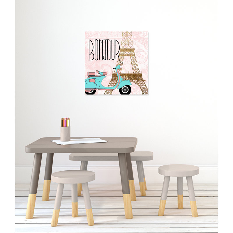 Bonjour paris 2, H 24 po x l 24 po x P 1,5 po, Toile