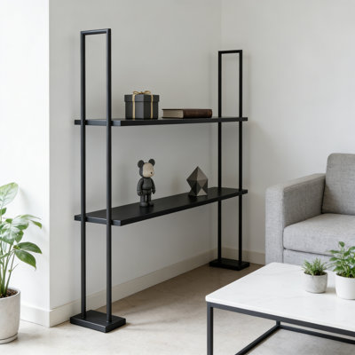 Modern Black Metal Display Shelf