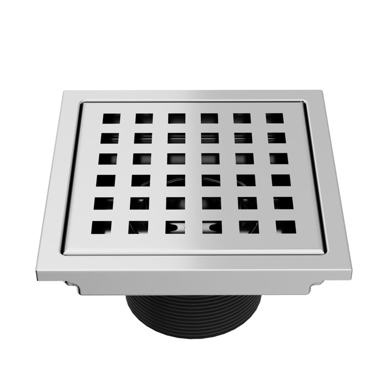 VIGO Elan Square Shower Drain, Chrome