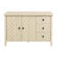 Solution de rangement moderne: buffet à 3 tiroirs et 2 portes avec tablette réglable, charnières en métal et support solide