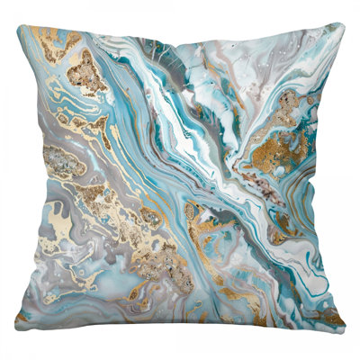 Cotton Blend Reversible Throw Pillow