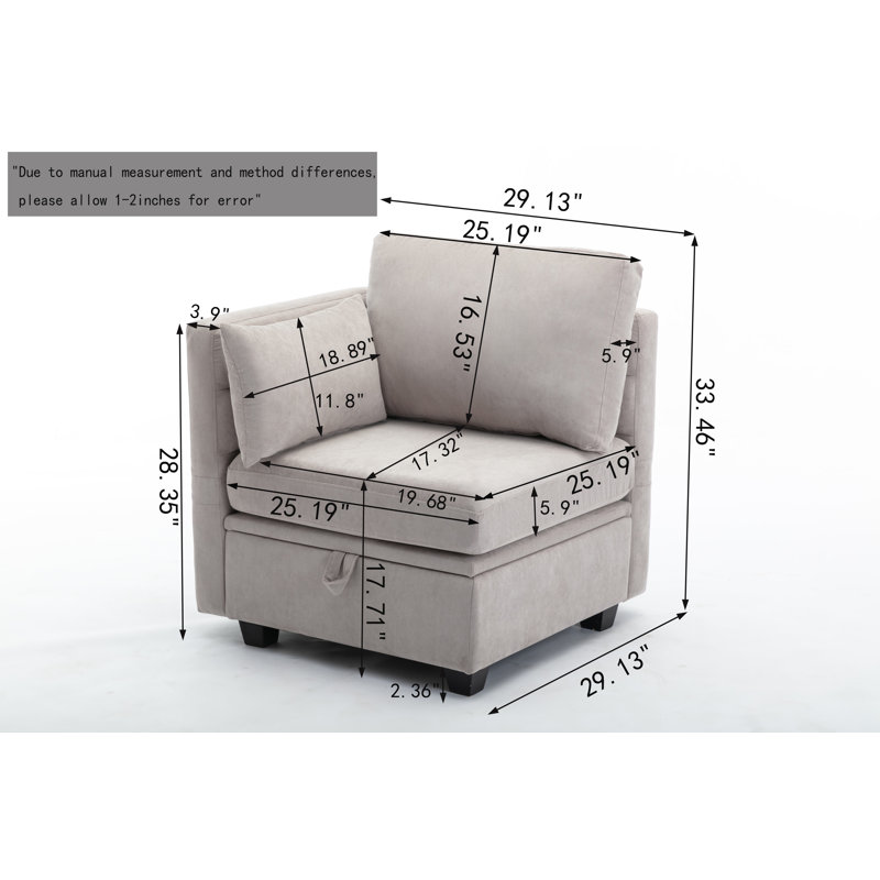 Canapé modulaire Toxi, Polyester gris clair