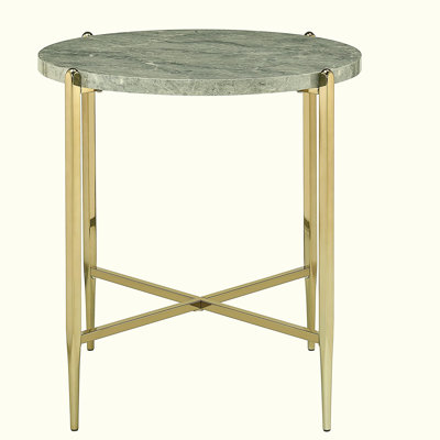 Grey champagne round side table