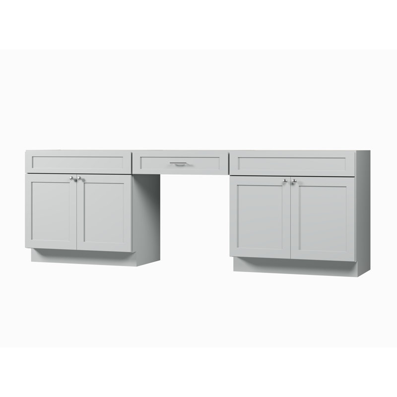 Base de meuble-lavabo double 102 po seulement, Gris