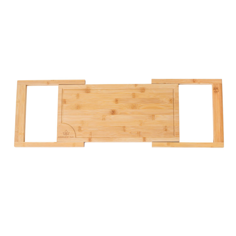 Kindled Ivys Expandable Bamboo Wooden Over The Sink Cutting Board - Extra  Lar