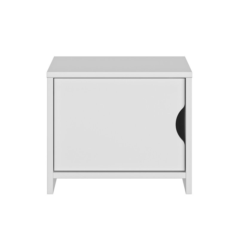 Jams 40 cm W Bedside Table, White