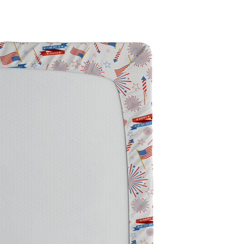 Multicolore drap-housse Ambesonne - 4 juillet, Drap-housse simple TG
