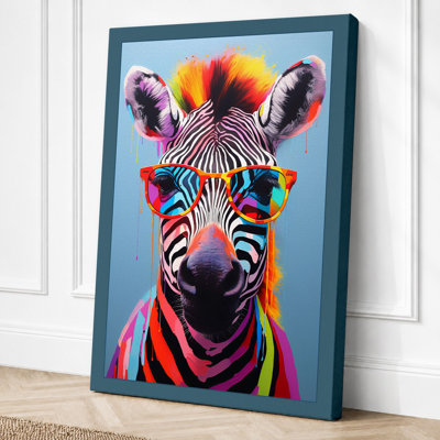 Neon Zebra Pop Art - Print