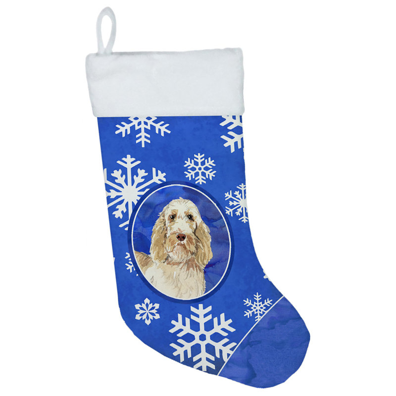 Chaussette de noël winter flocons de noël, Spinone
