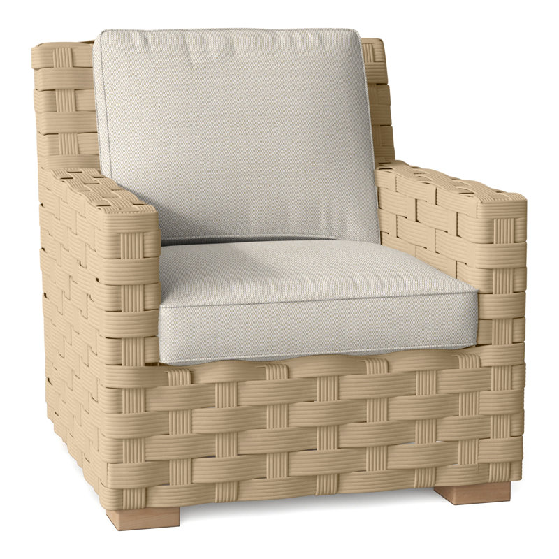 St. Barts Outdoor Lounge Chair, St. Barts Natural Rope, Canvas Rain