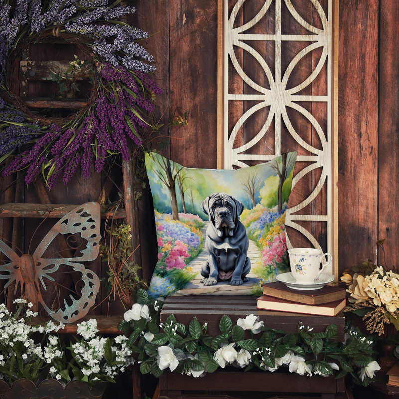 Coussin décoratif intérieur / extérieur Spring Path, H 14 po x l 14 po