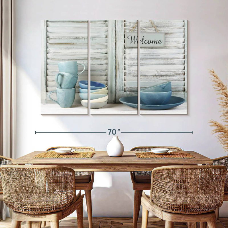 Senne Blue Dinnerware, 42" H x 65" W