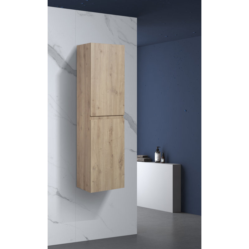  Armoire de salle de bain Angela, Blanc lustré