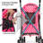 4 Wheel Folding Pet Stroller, Foldable Dog Jogger Stroller with Adjustable Canopy and Mesh Window-106691659