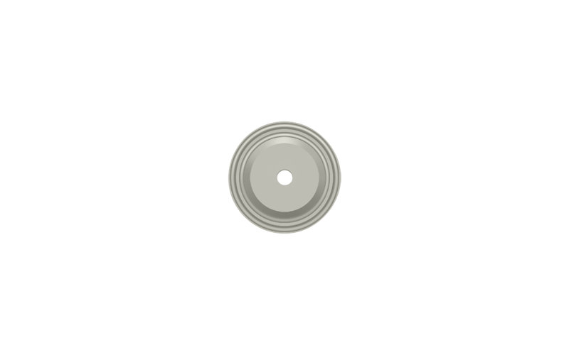 Metal Knob Backplate, Brushed Nickel