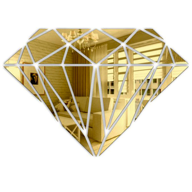 Jana Flat Wall Mirror, 38cm H x 55cm W, Gold