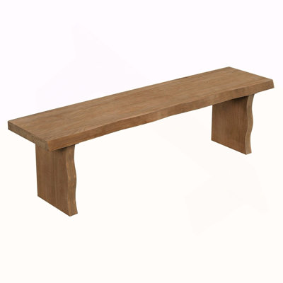 Indoor Pine Dining Bench, 62.9''L Wood Seating, 350lbs Weight Capacity, Fits 3 People for Kitchen, Dining Room & Living Space