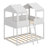 Wood Bunk Bed With Roof, Window, Guardrail-273623673