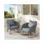 Chaise berçante en osier 29,5 "avec polyester doux (ensemble de 2)-50138680-50138681